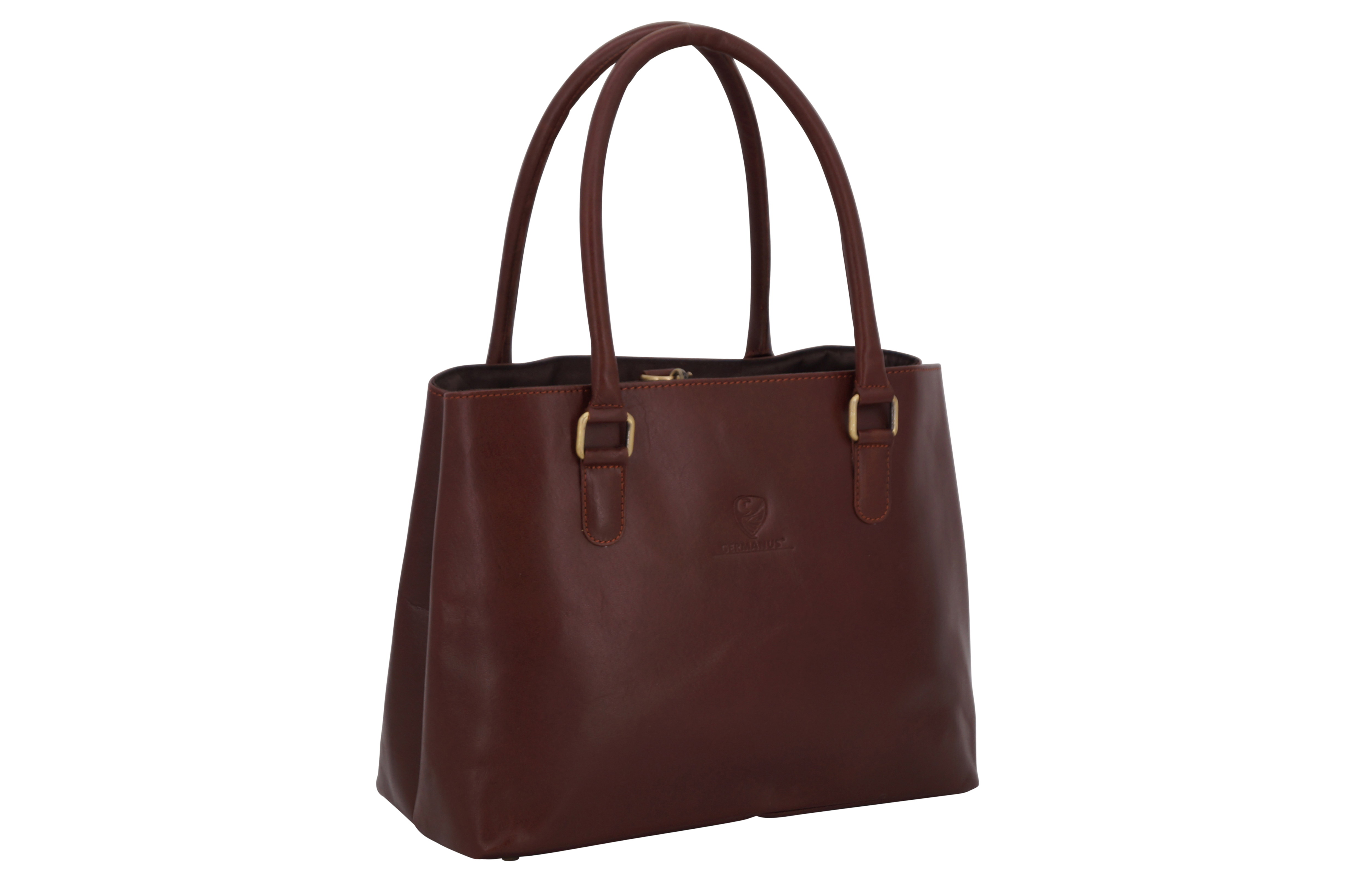 GERMANUS Ladies Shoulder Bag Lilly in Genuine Leather dark brown