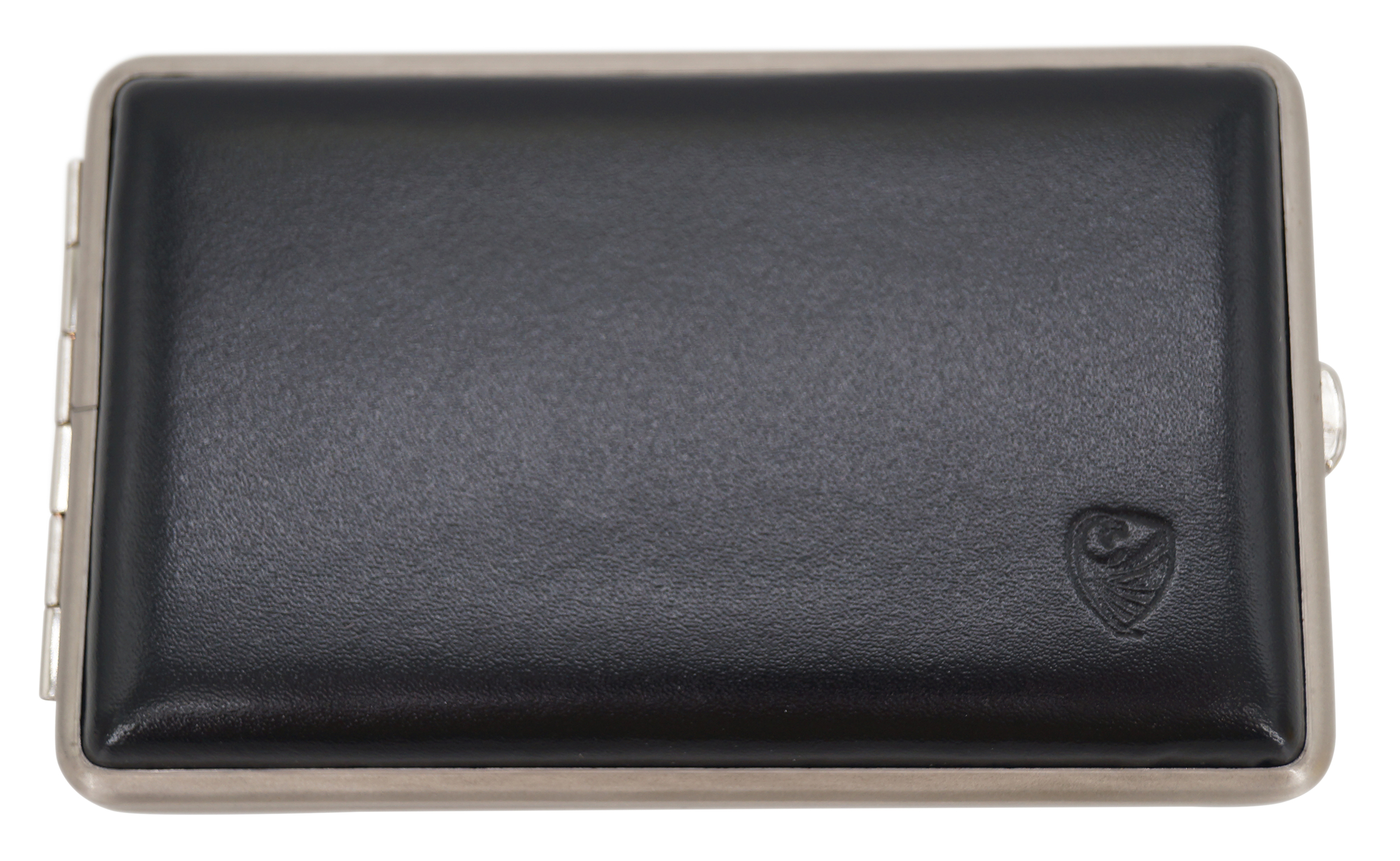 GERMANUS Business Card Case - Hand Made in Germany, Leather Black, Large