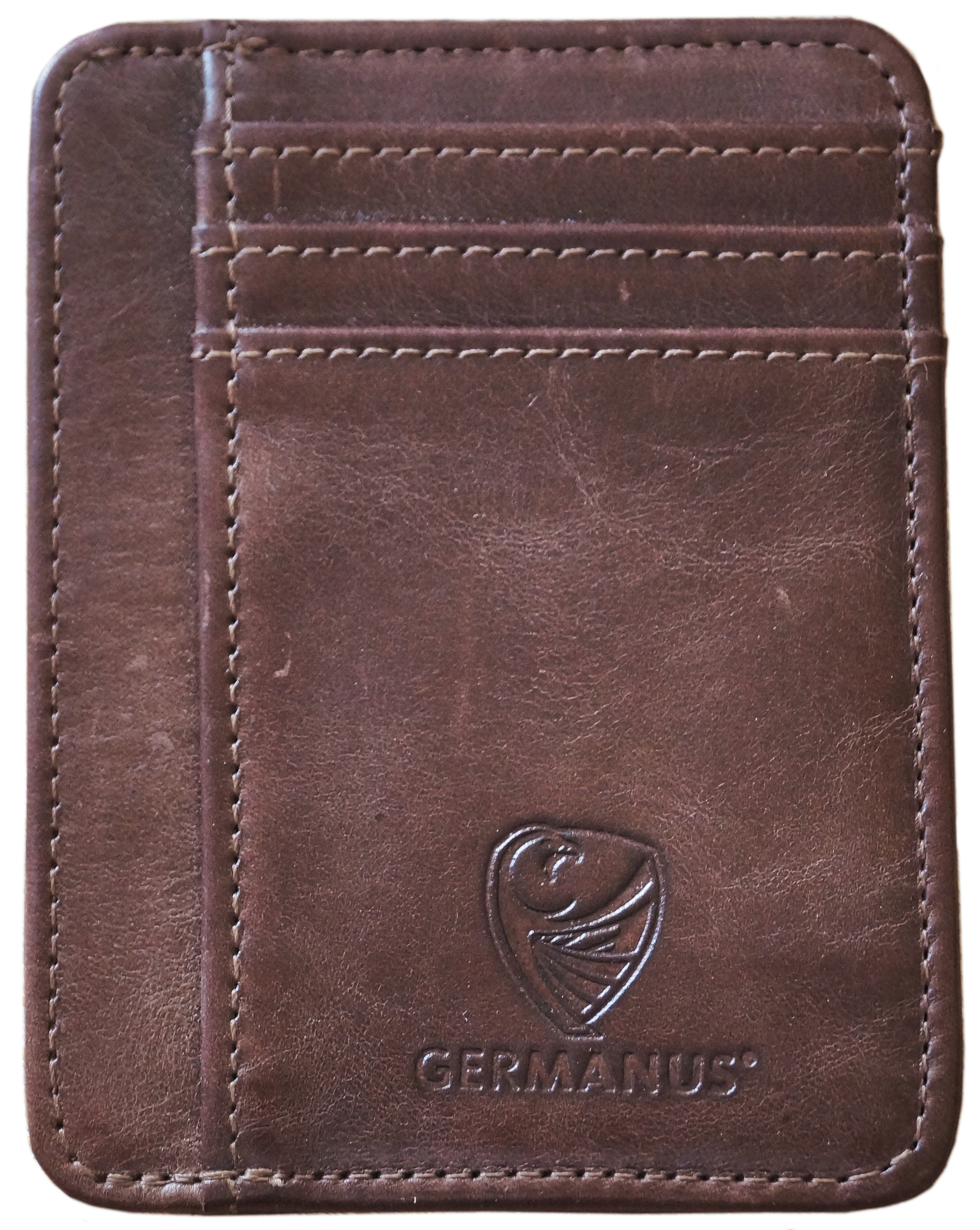 GERMANUS Credit Card Case - Made in EU - Genuine Leather Case for Cards