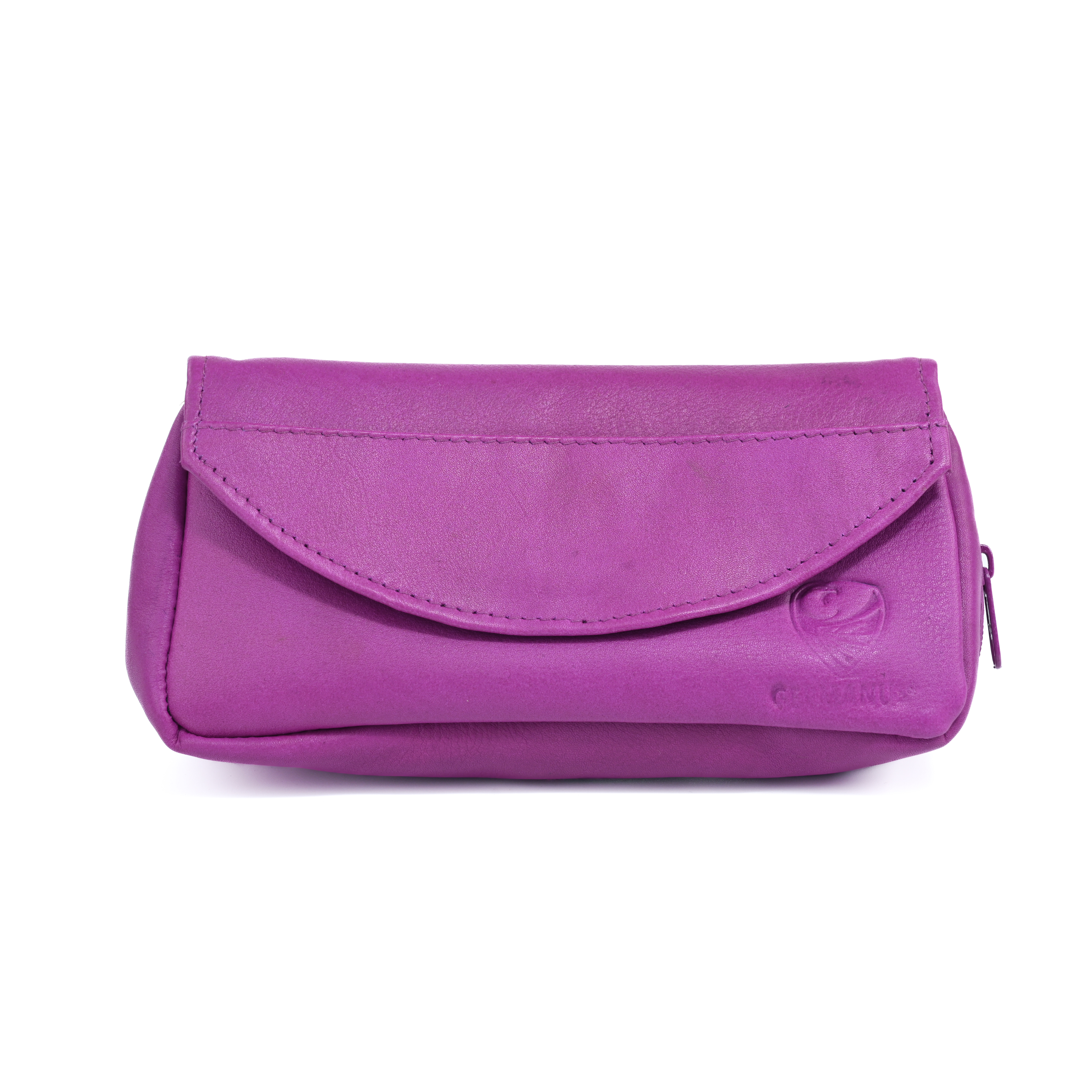 GERMANUS Cosmetic Beauty Make-up bag Helen, Leather, Purple