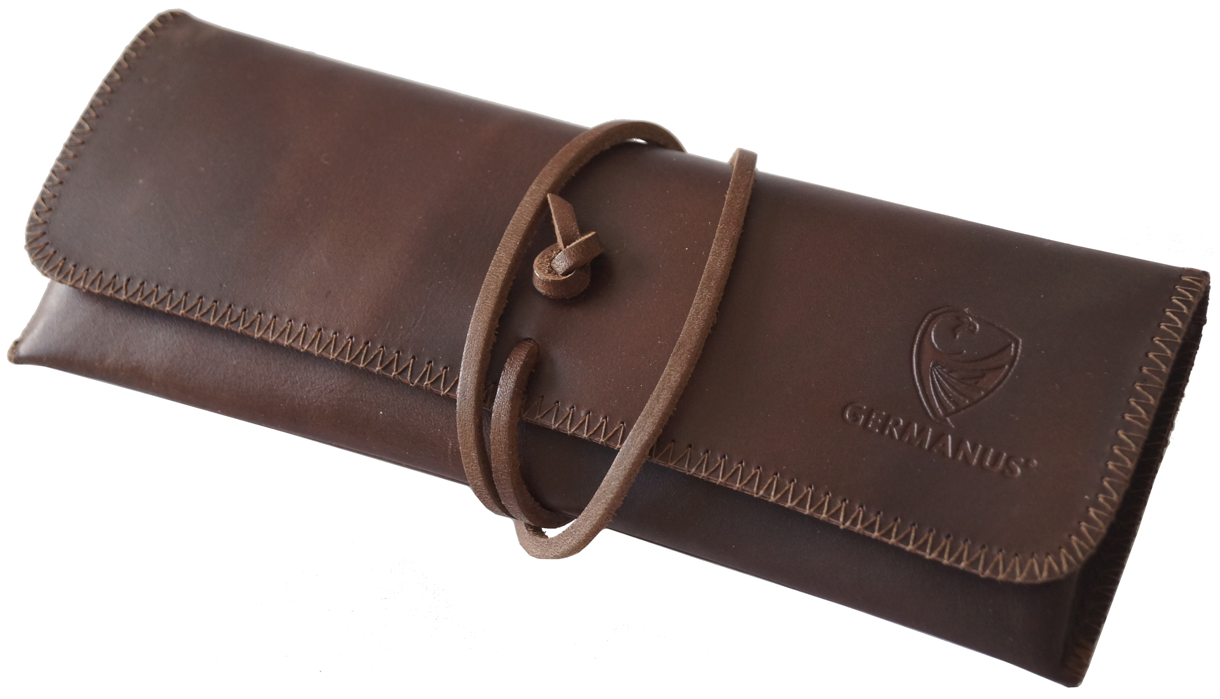 GERMANUS Ferruginus Pencil Case - Made in EU - Leather Strap