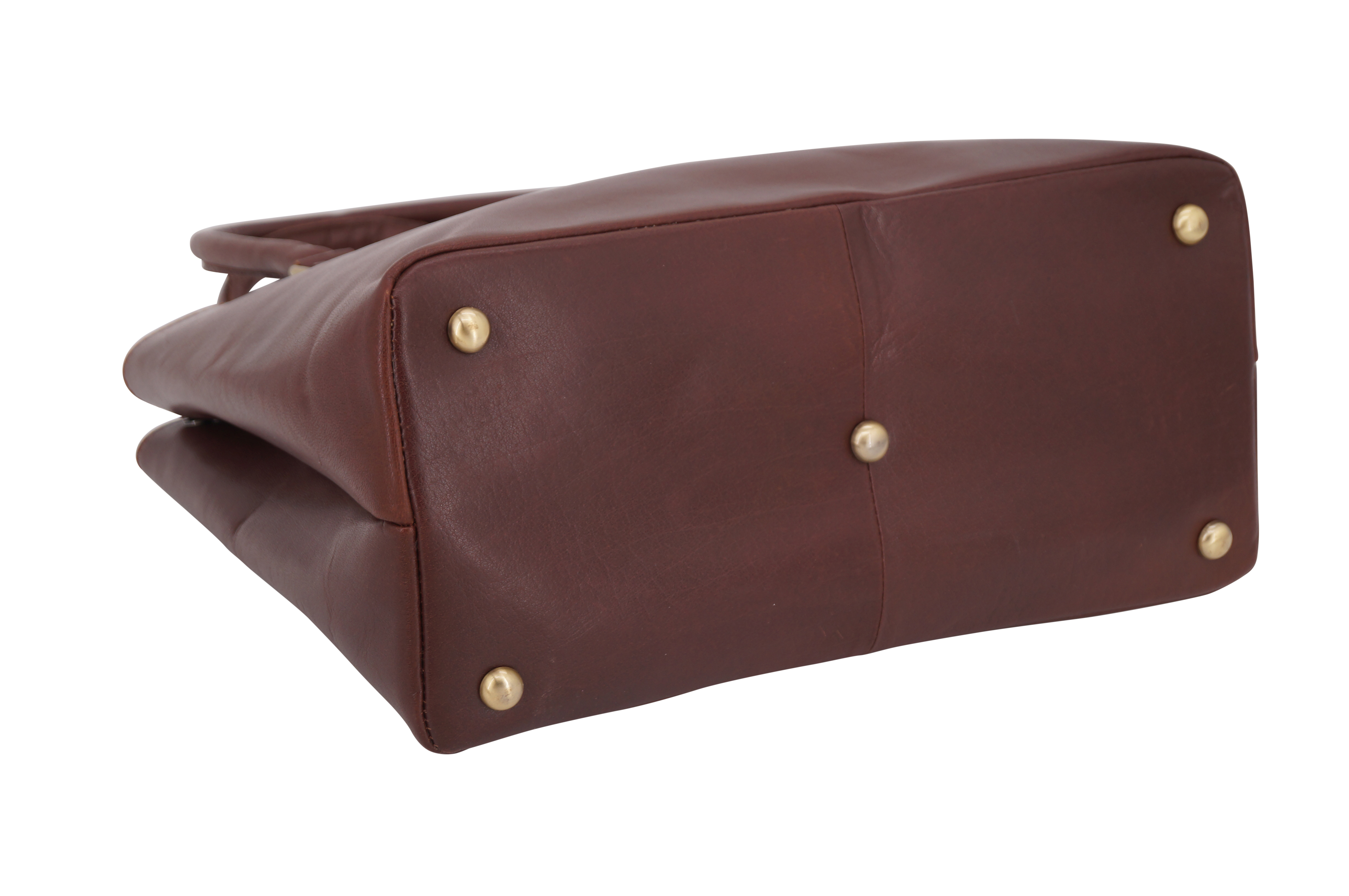 GERMANUS Ladies Shoulder Bag Lilly in Genuine Leather dark brown