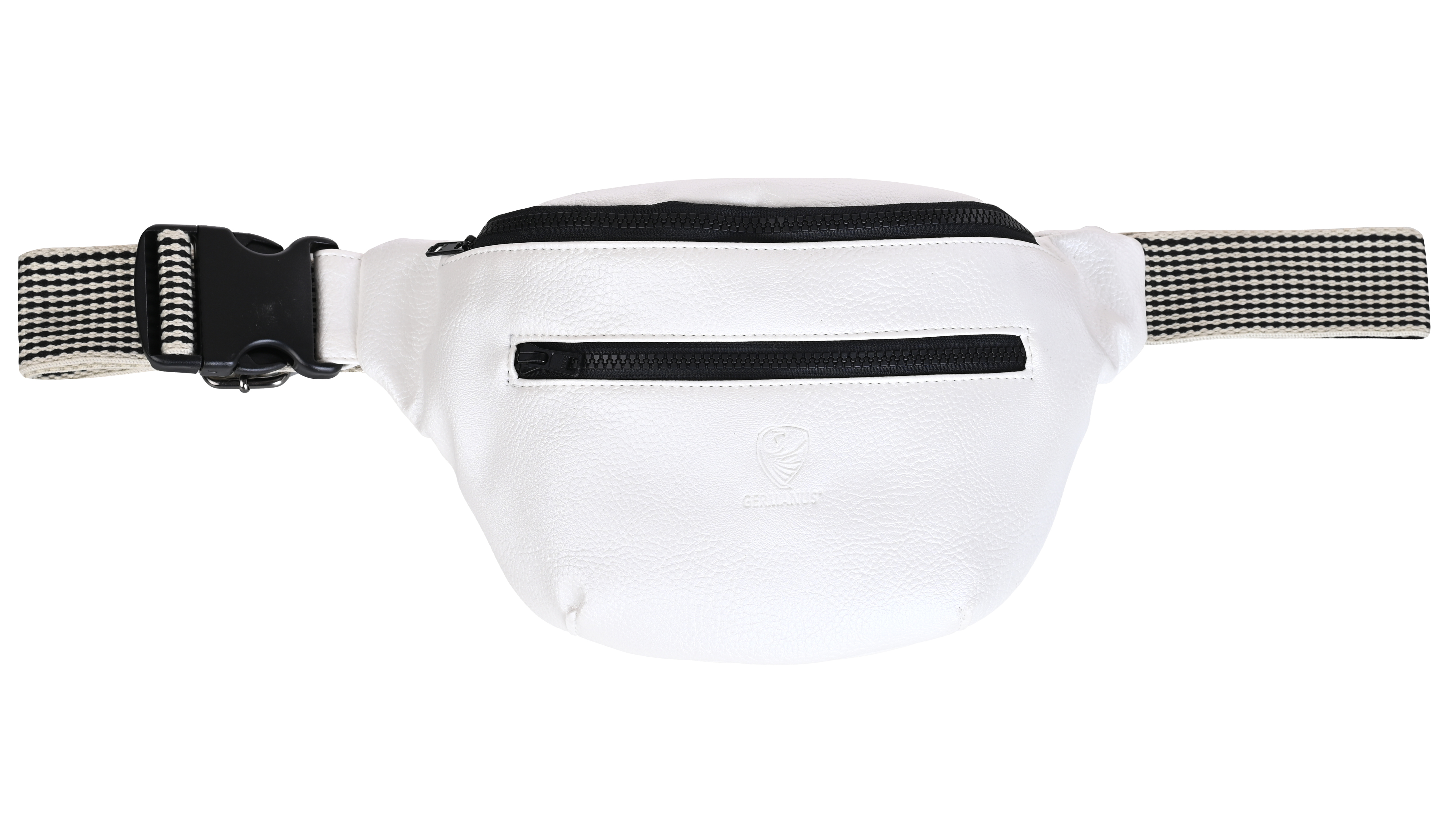 GERMANUS Belt Bag Fred Crossbody Bag, Bum Bag, Fanny Pack, Shoulder Bag, Faux Leather Bag White