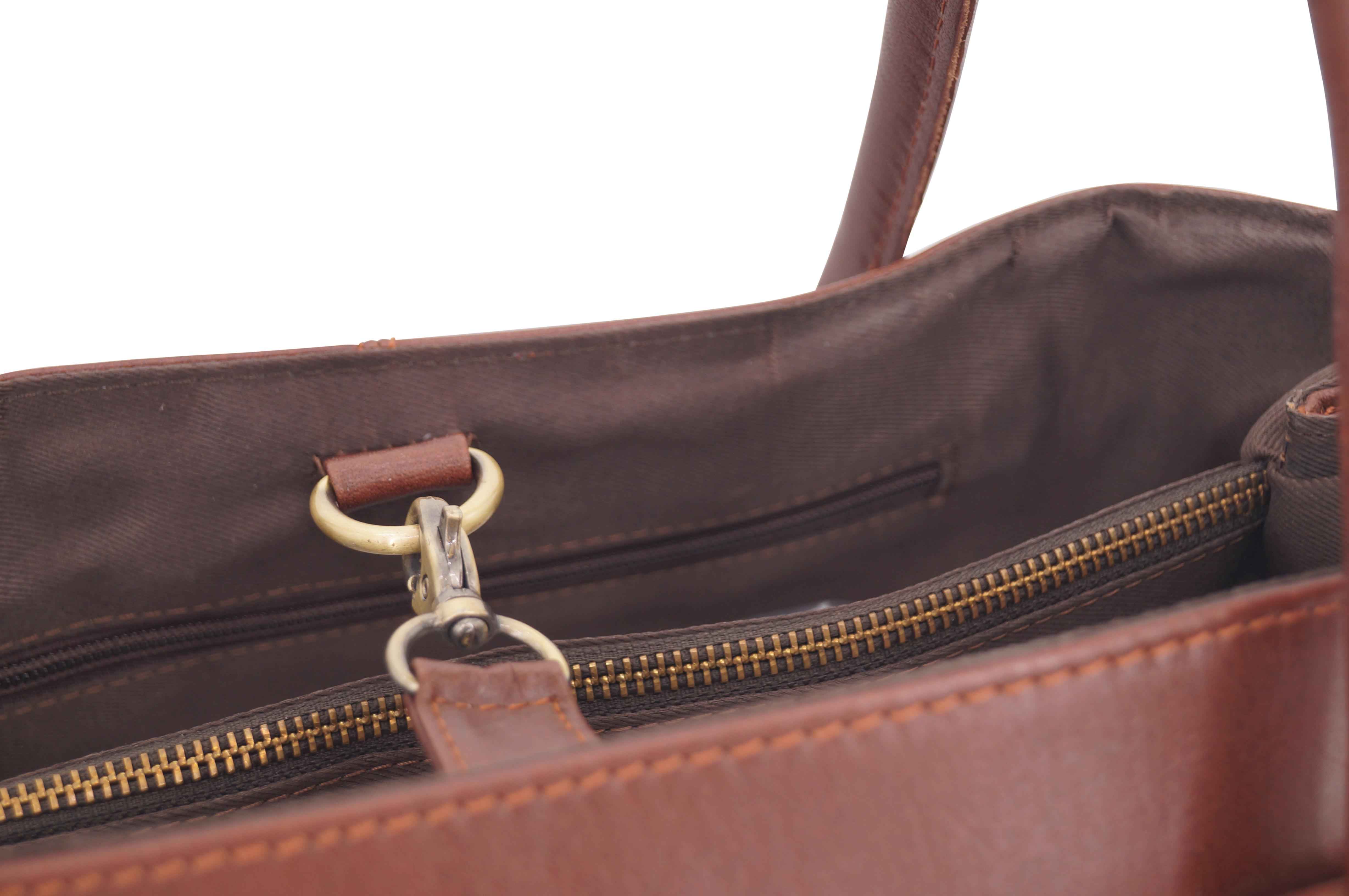 GERMANUS Ladies Shoulder Bag Lilly in Genuine Leather dark brown