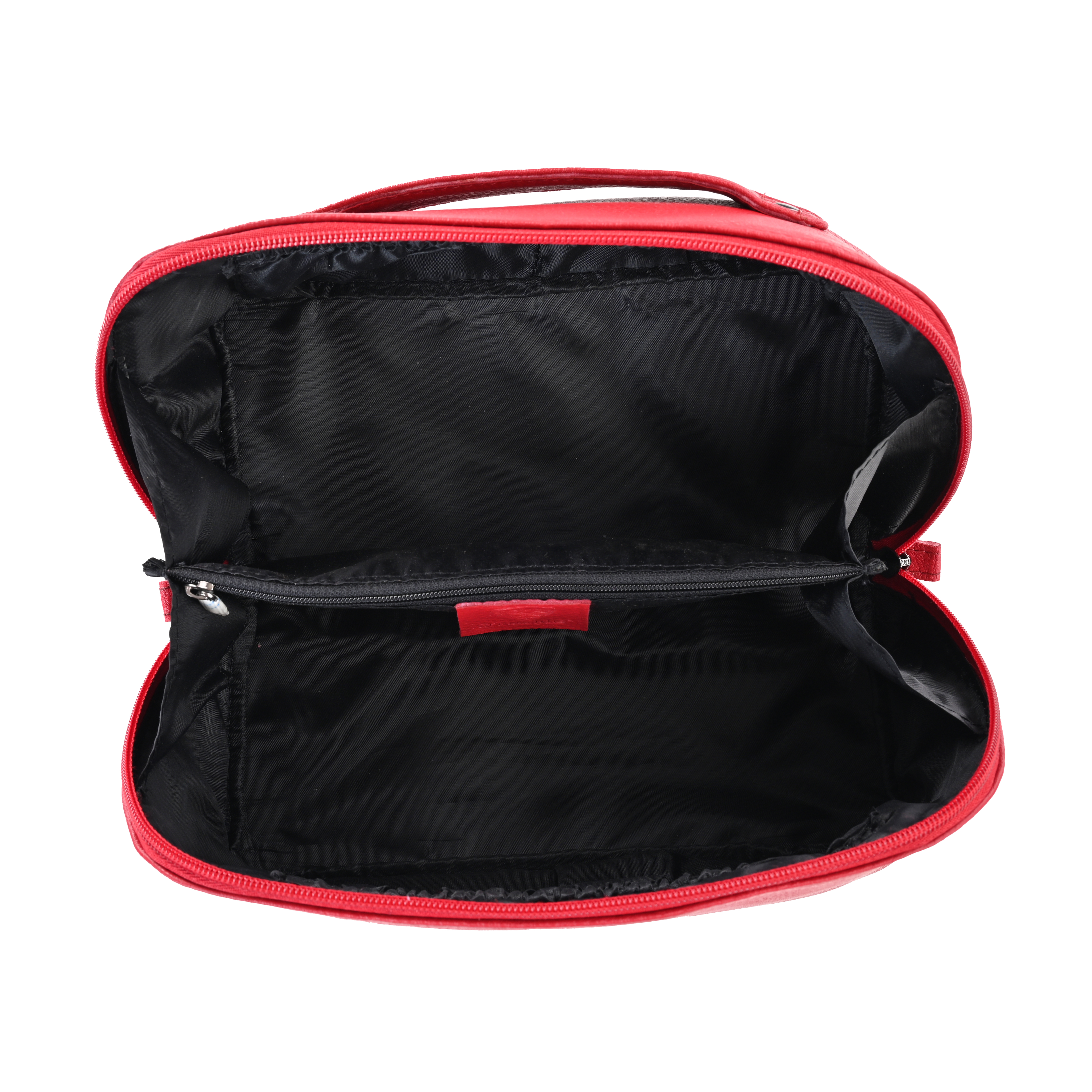 GERMANUS Toiletry Bag Ulrich in Faux Leather vegan, Red