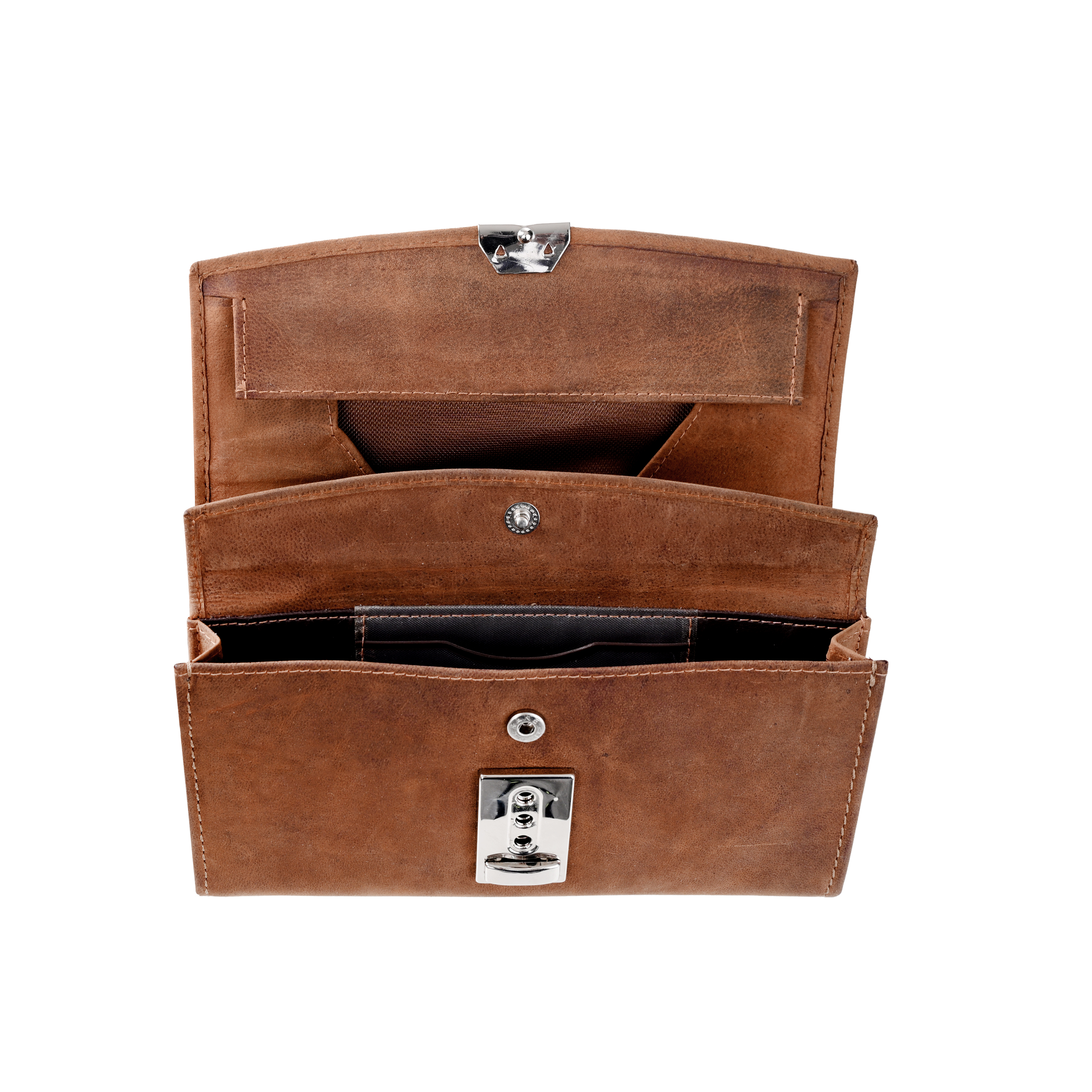 GERMANUS Toni waiter's wallet, genuine leather, Wild brown