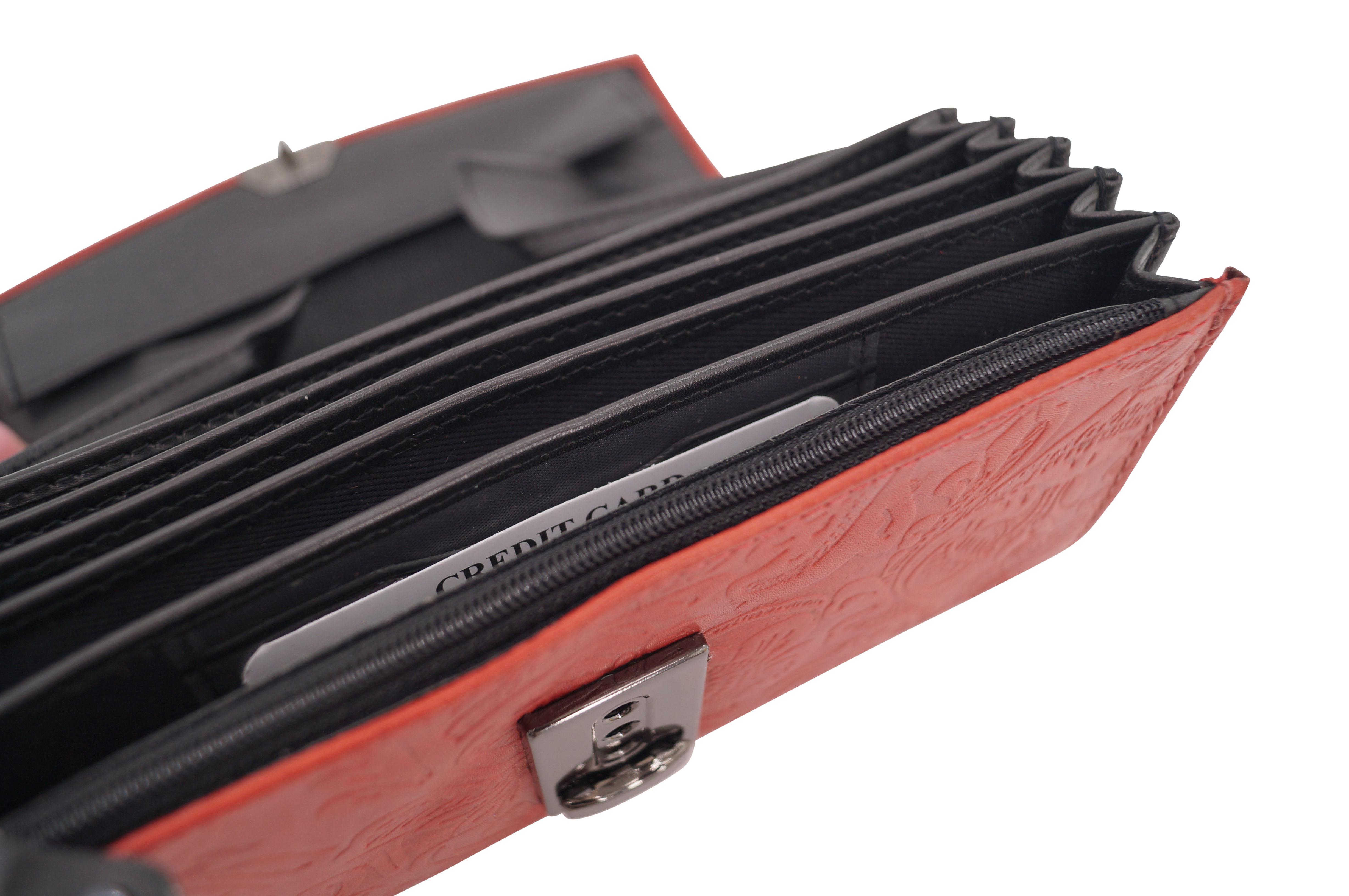 GERMANUS Gabi waiter's wallet, genuine leather, Red