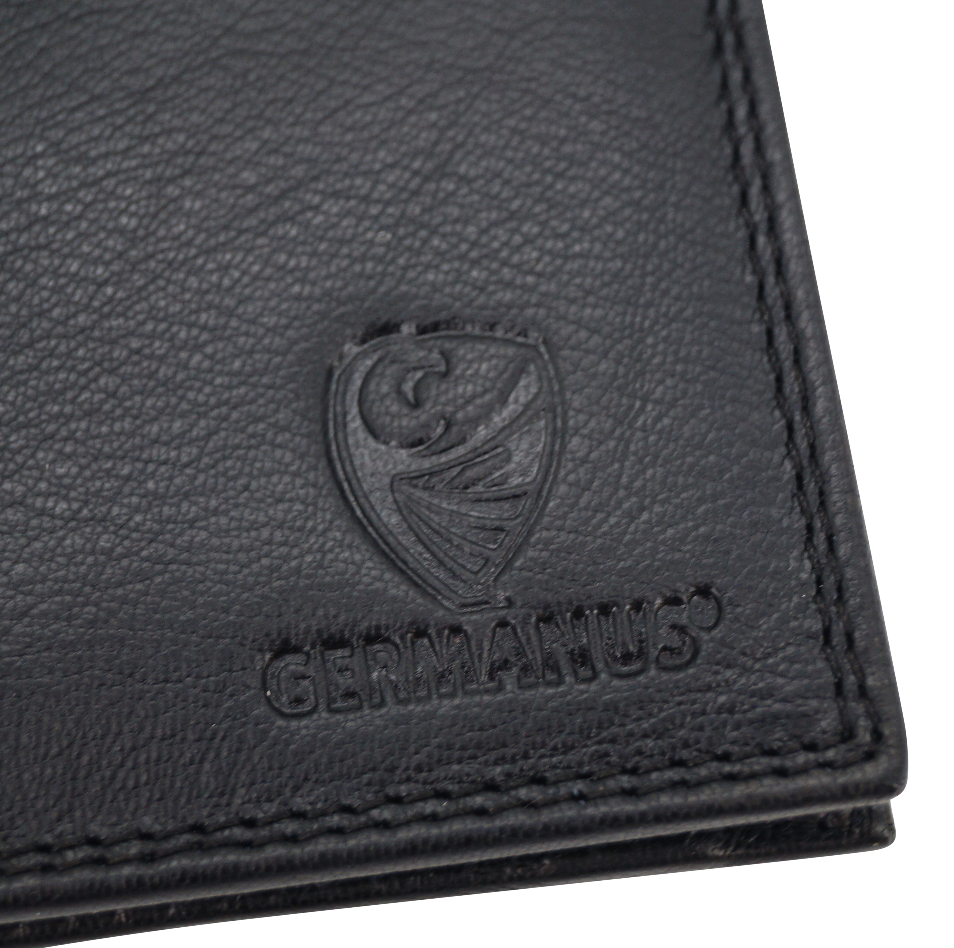 GERMANUS Leather Wallet "Lars" in Black