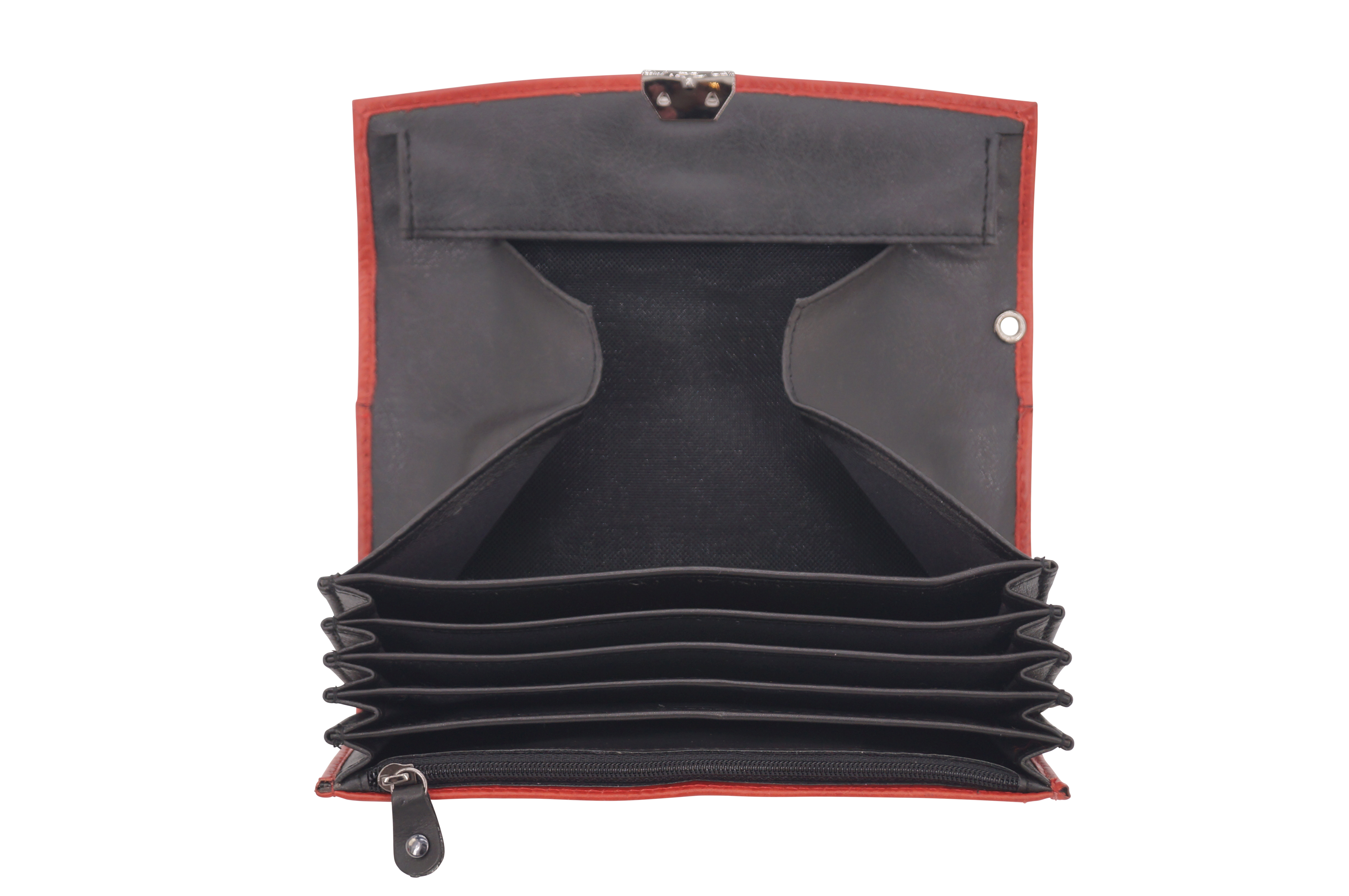 GERMANUS Gabi waiter's wallet, genuine leather, Red