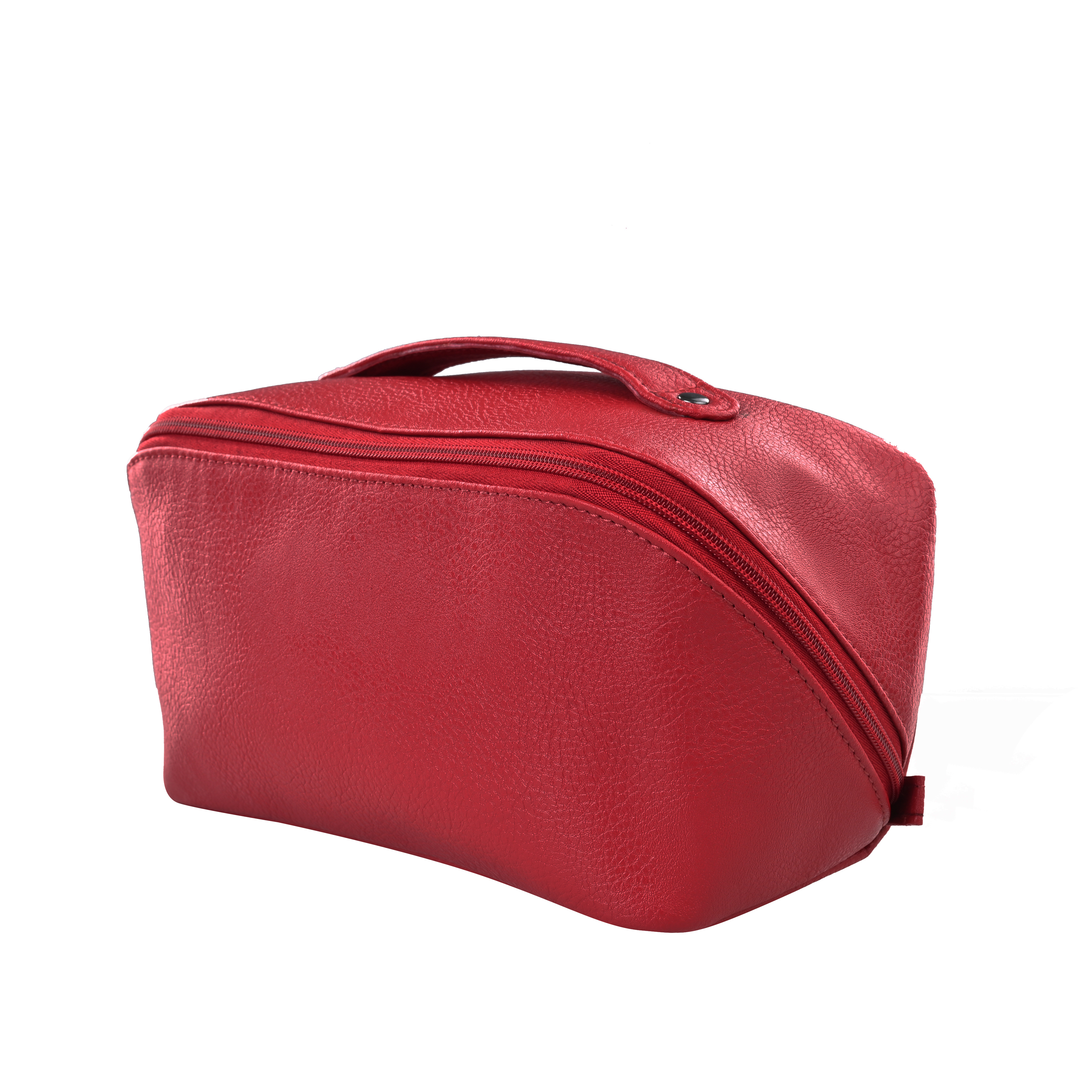 GERMANUS Toiletry Bag Ulrich in Faux Leather vegan, Red