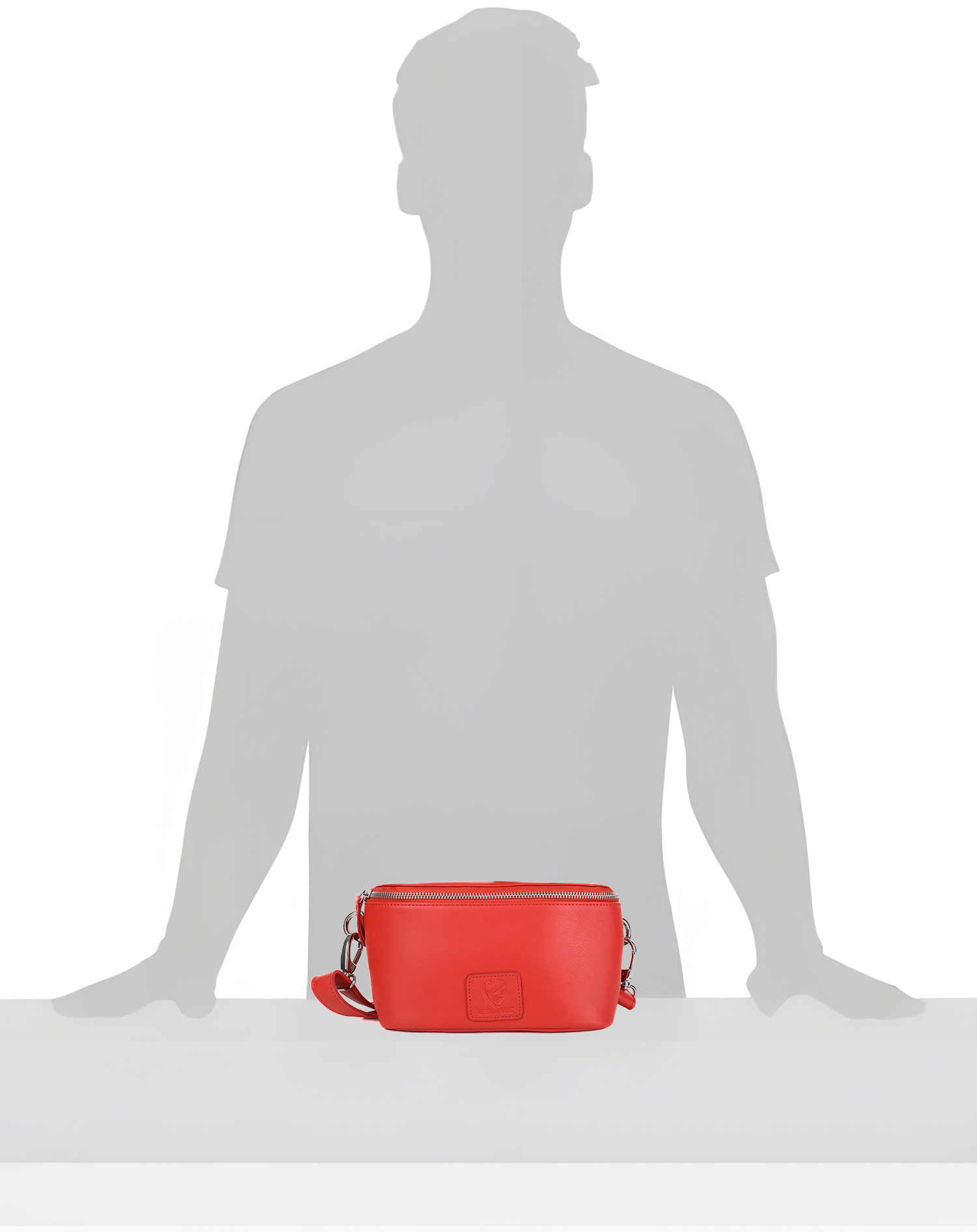 GERMANUS Belt Bag Mika Crossbody Bag, Bum Bag, Fanny Pack, Shoulder Bag, Leather Bag Red