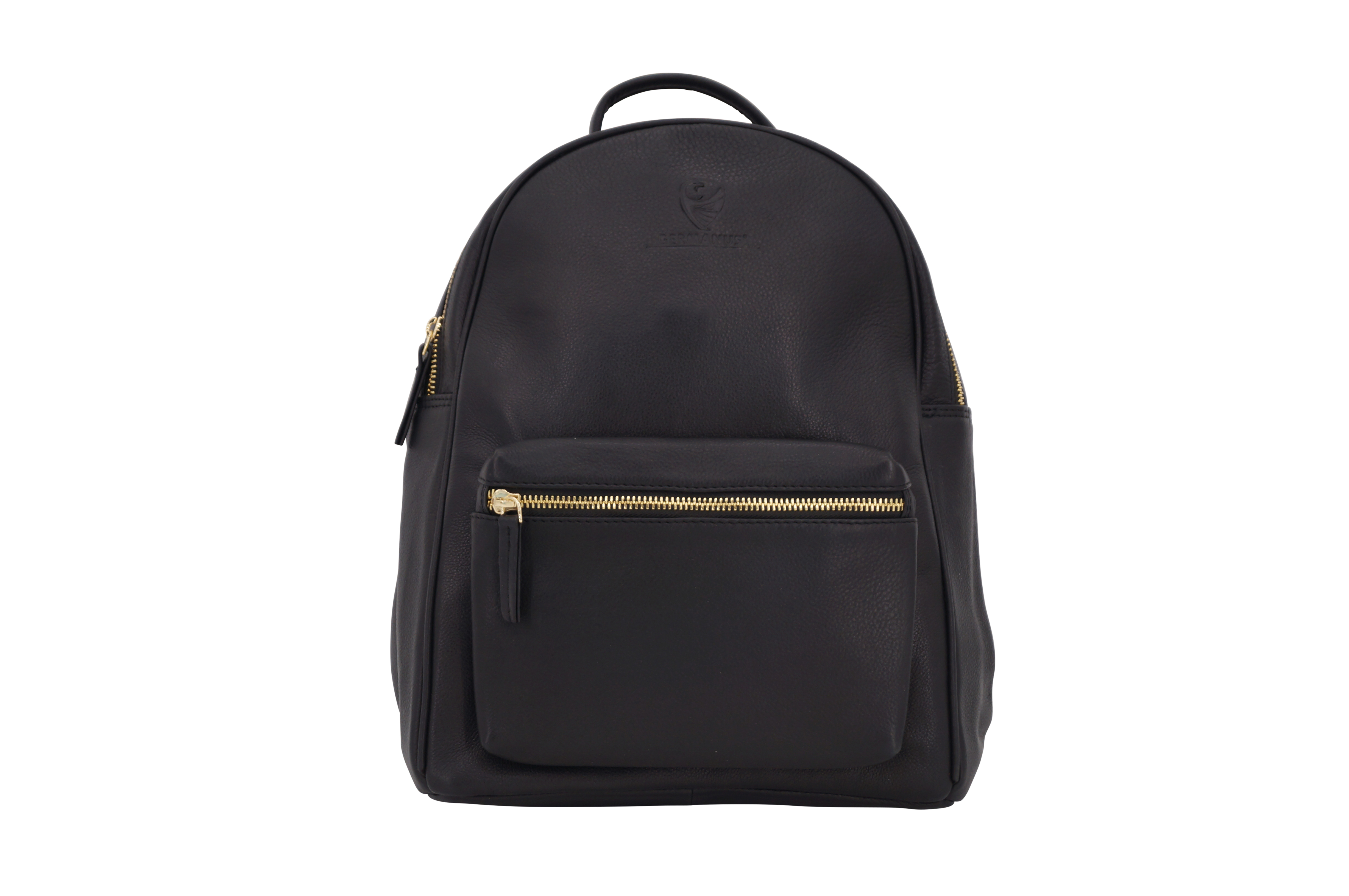 GERMANUS Backpack Jana in Black Genuine Leather, 9.35l