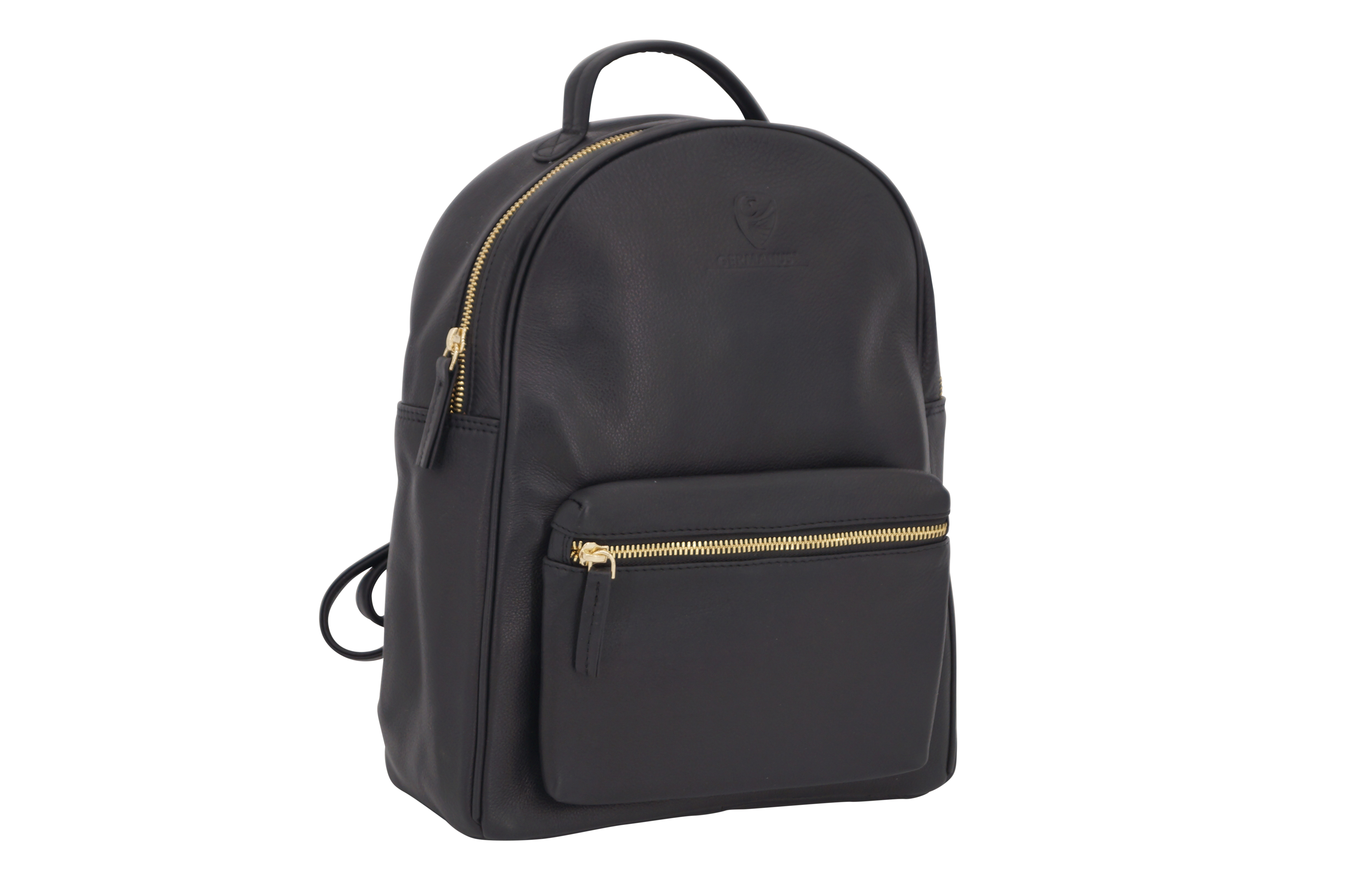 GERMANUS Backpack Jana in Black Genuine Leather, 9.35l