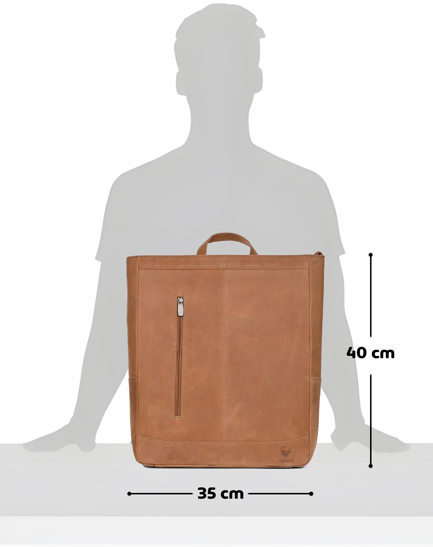 GERMANUS Backpack Milan Leather Wild Brown