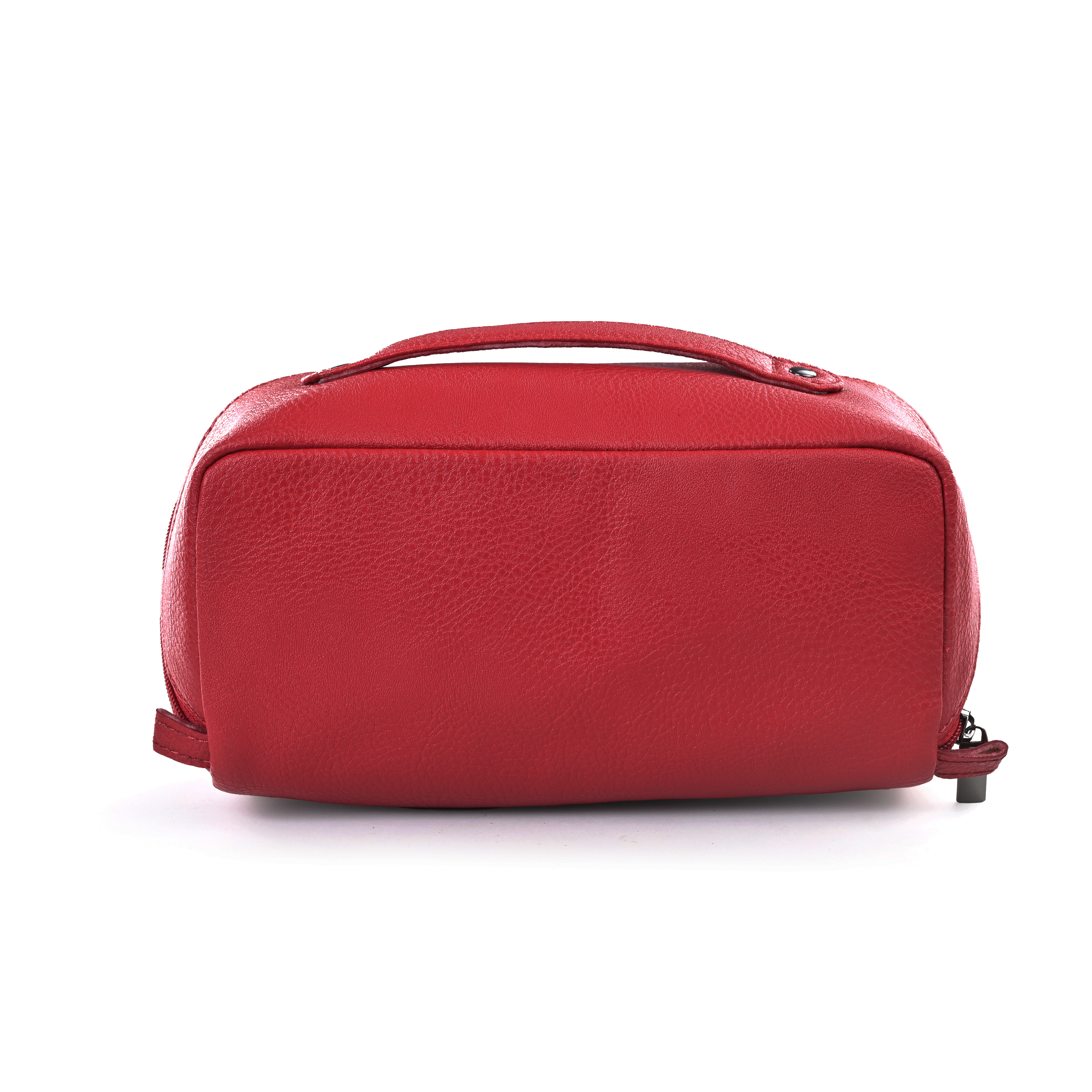 GERMANUS Toiletry Bag Ulrich in Faux Leather vegan, Red