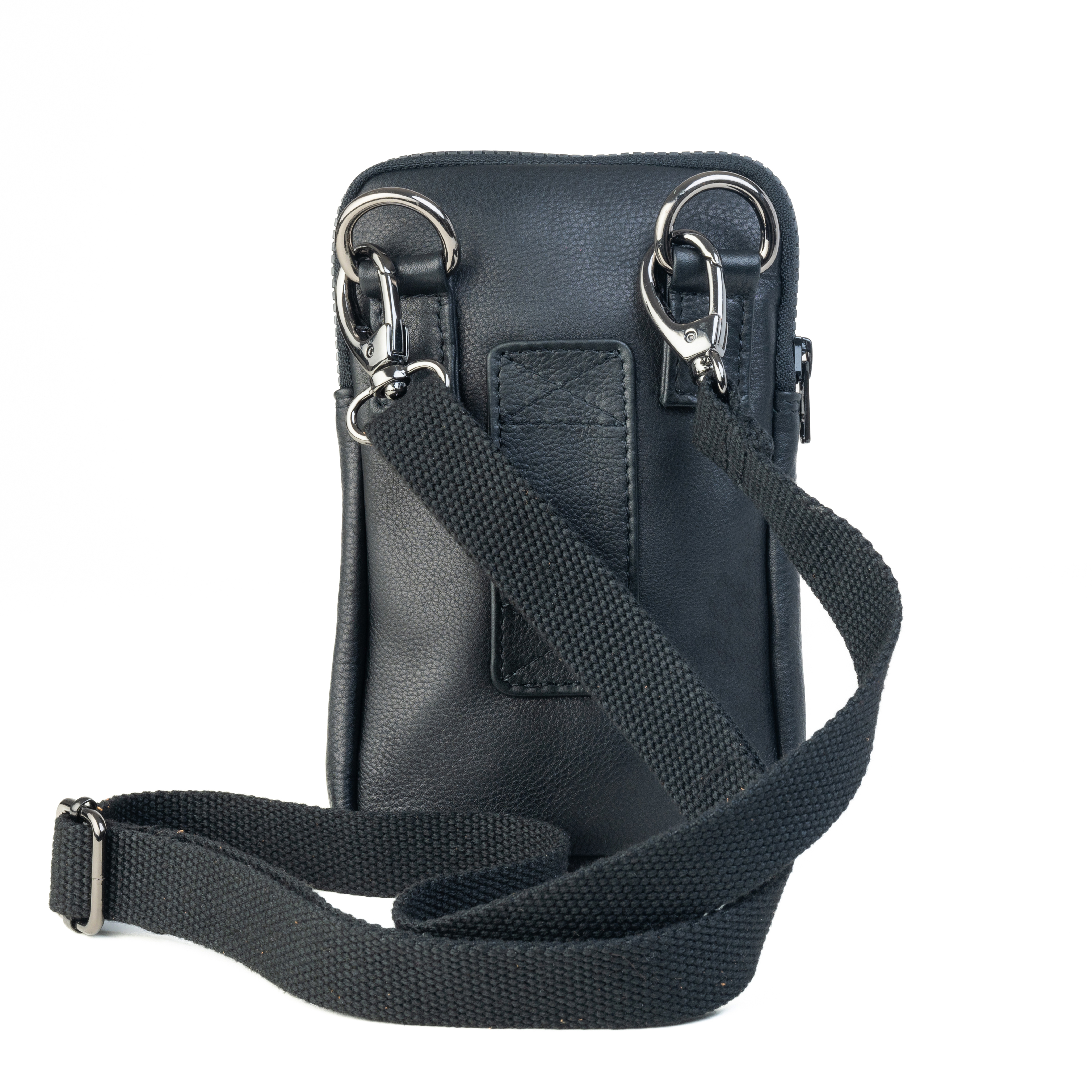Germanus Crossbody Bag "Silvia" in Black Genuine Leather