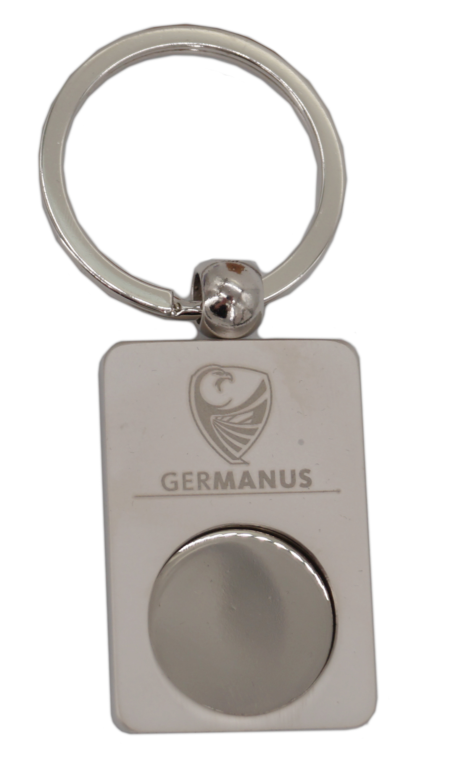 GERMANUS Key Ring Holder Silver with Chip
