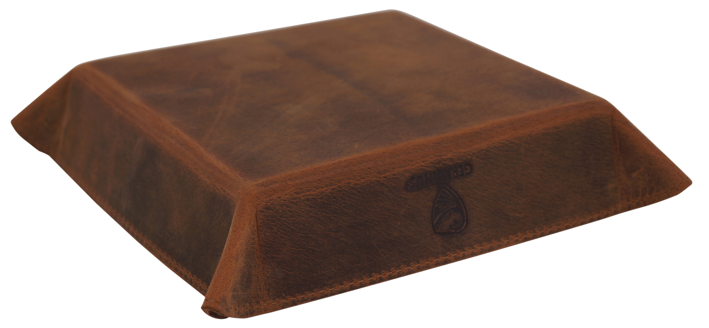 GERMANUS Leather Tray Organizer Brown