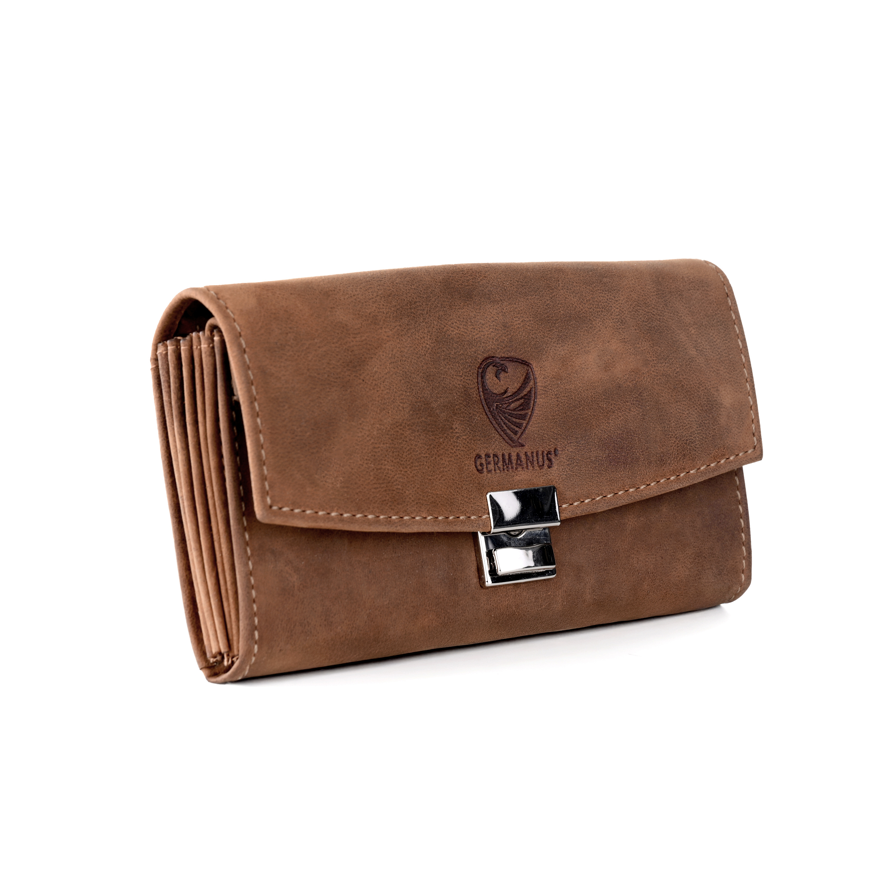 GERMANUS Toni waiter's wallet, genuine leather, Wild brown